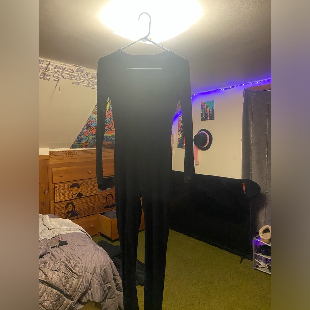 BLACK BODYCON WOMENS BODYSUIT